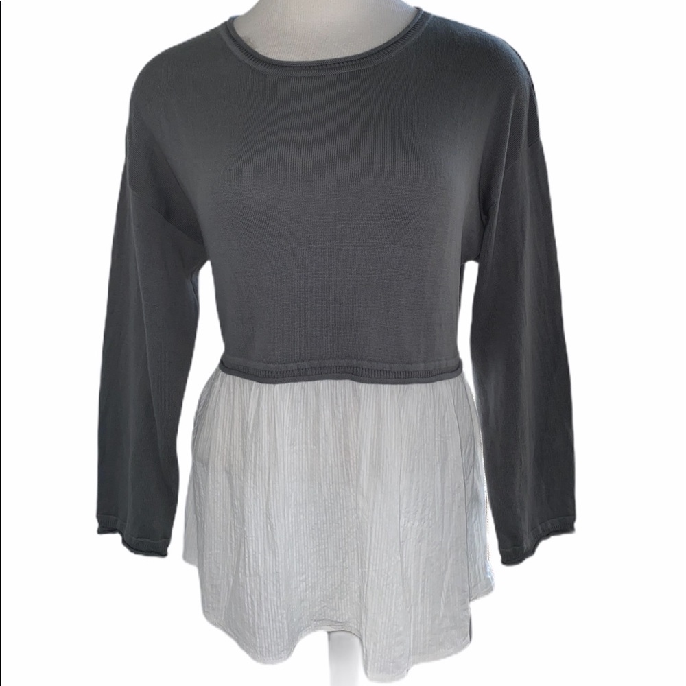 Moon & Madison Grey Soft knit sheer Flowy Sweater - Picture 8 of 8